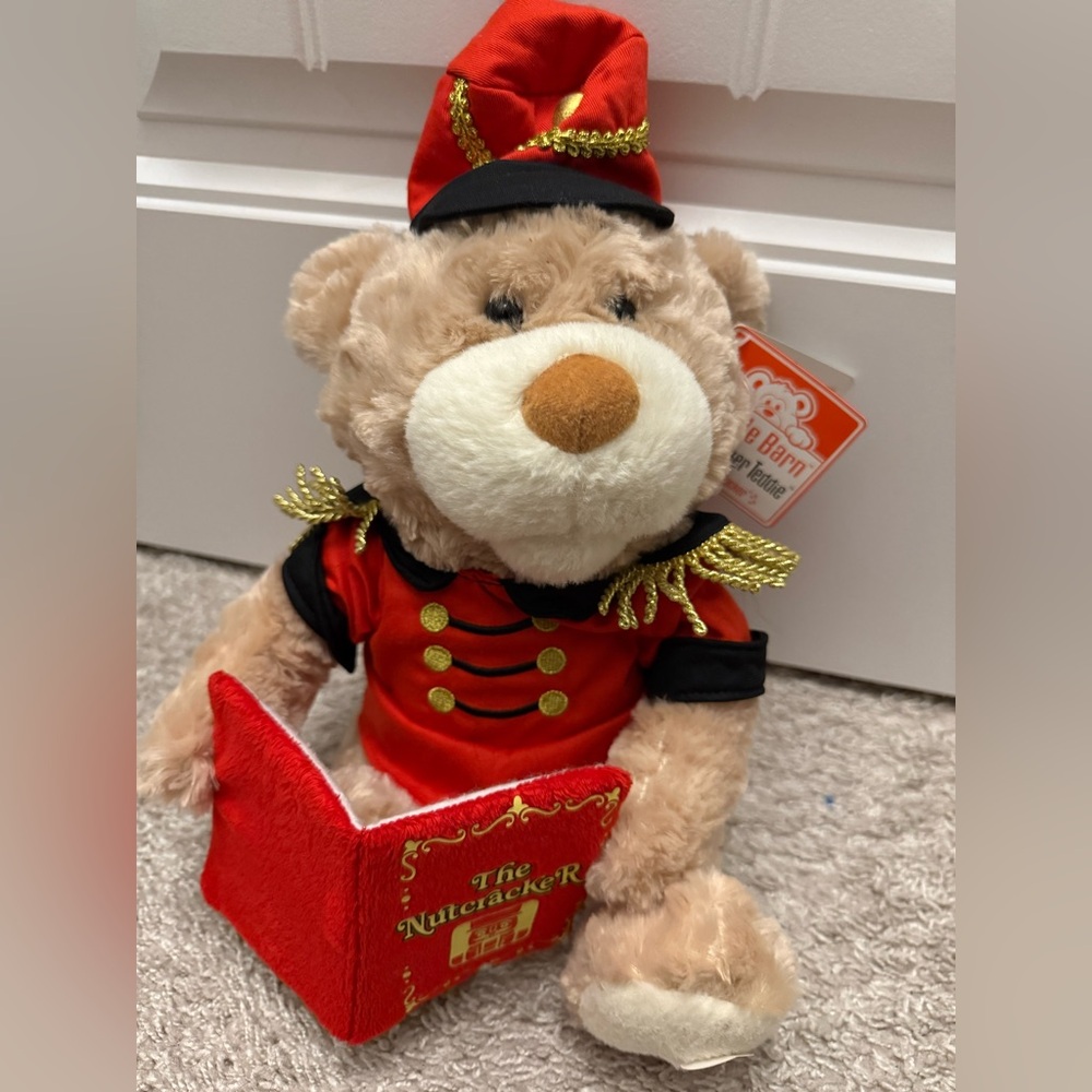 Vintage Story-telling Nutcracker Bear Plush Toy - Red and Gold by Aurora